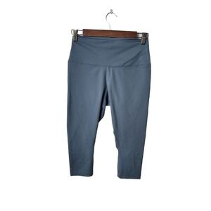 NO BULL Leggings Womens Medium Blue Cropped Yoga Gym Athleisure Sports Training